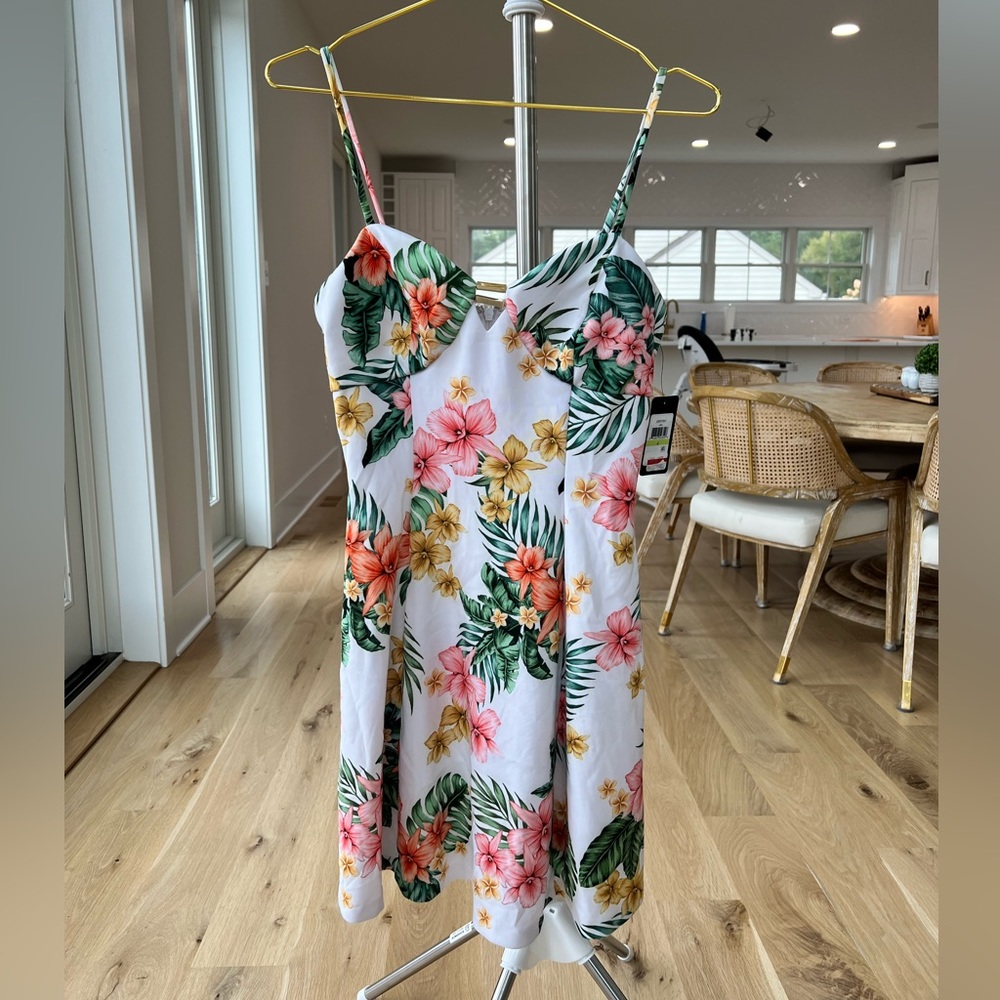 Guess Womens Floral Print Taille Dress